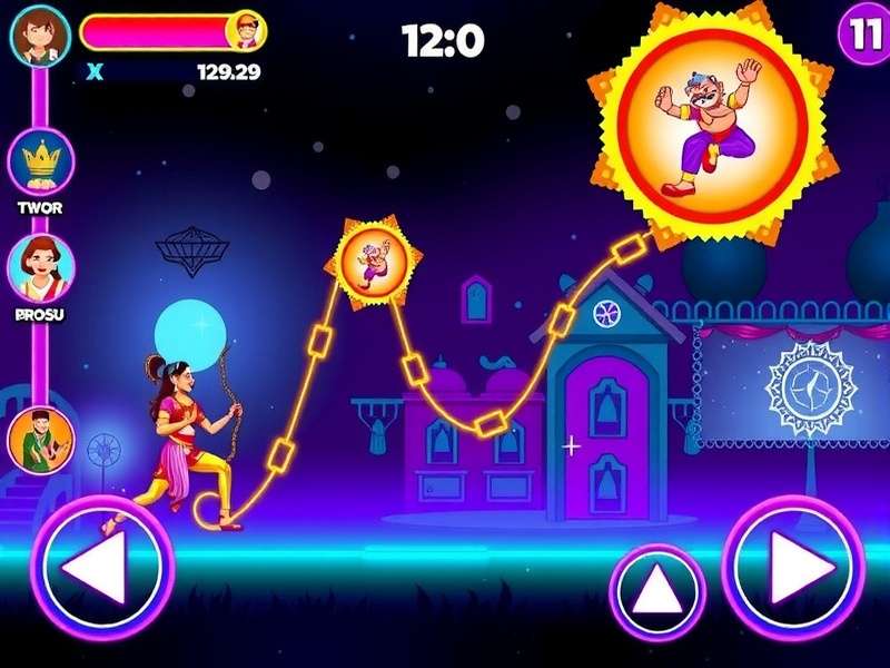 Navratri Glow Run Gameplay Screenshot